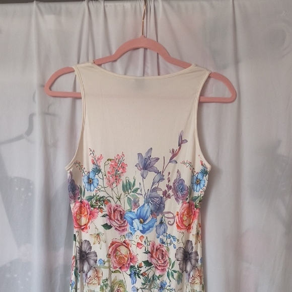 SHEIN Floral Long Sleeve Dress - White and Multicolor - Picture 6 of 10